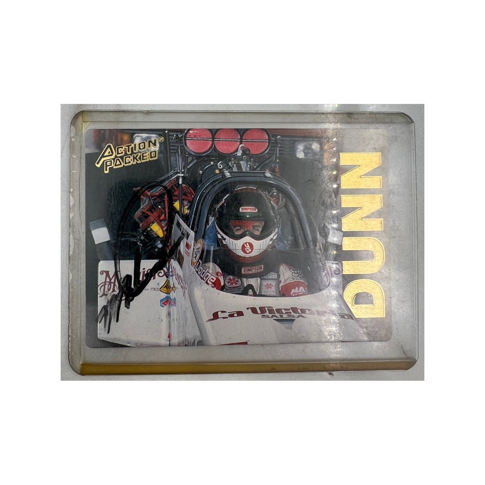 1994 Action Packed Mike Dunn Signed Autograph Card NHRA Top Fuel Dragster #4